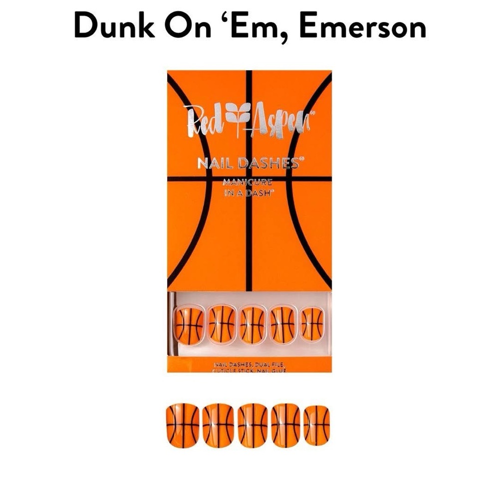 Red Aspen Basketball Nail Dashes
